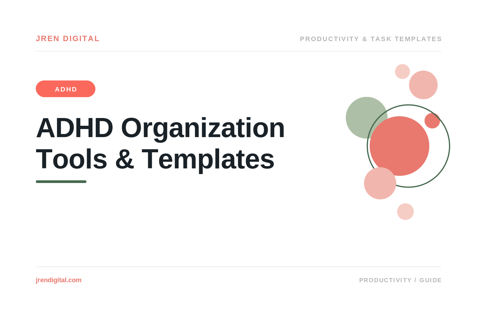 ADHD Organization Tools & Templates, by JRen Digital