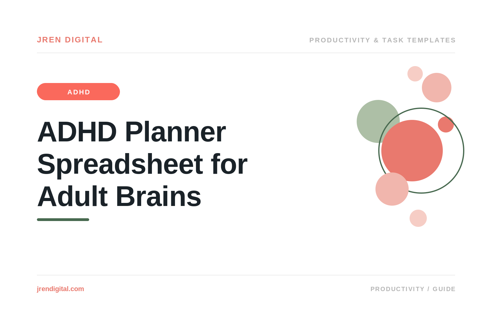 ADHD Planner Spreadsheet for Adults That Actually Works, by JRen Digital