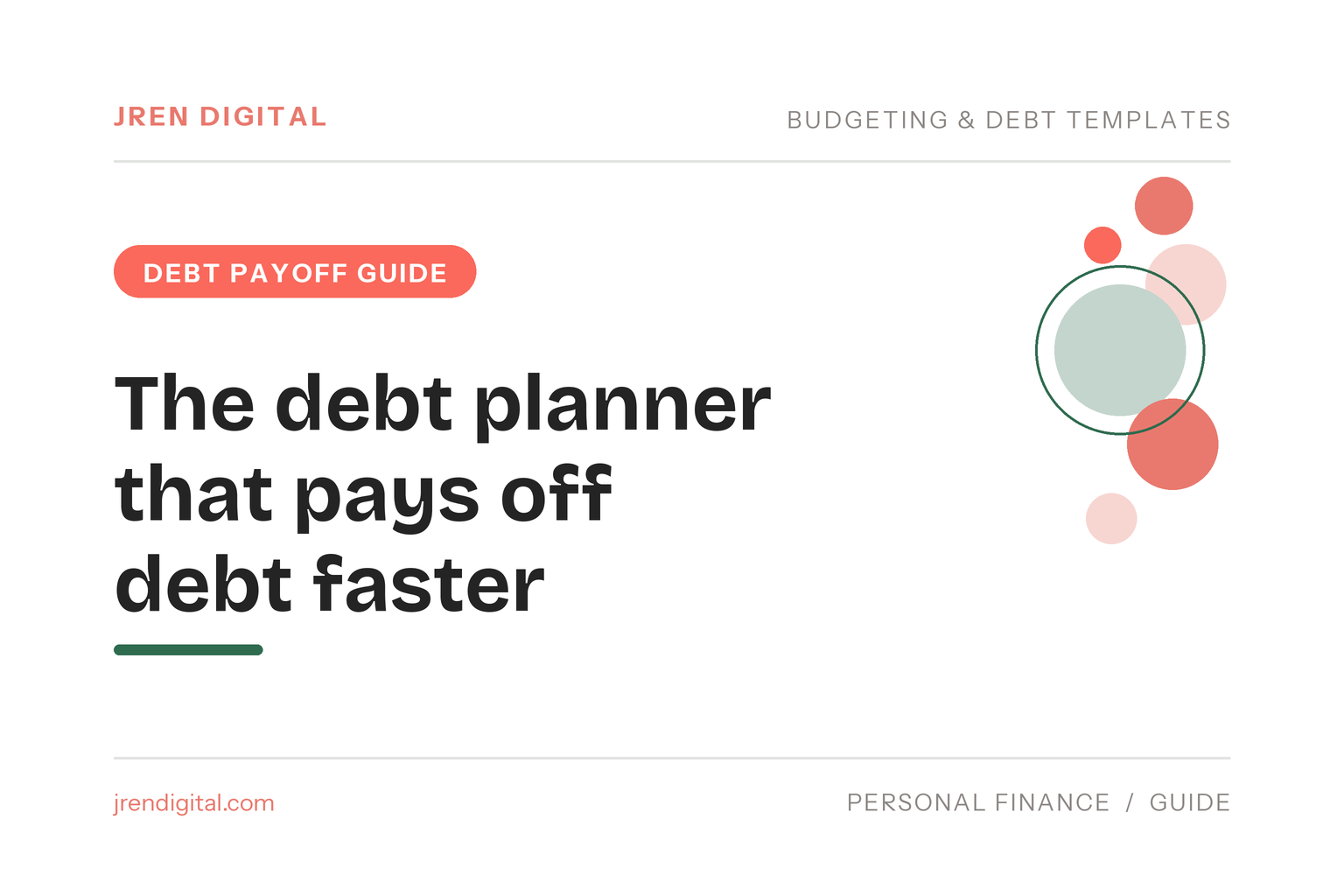 The debt planner that pays off debt faster - JRen Digital