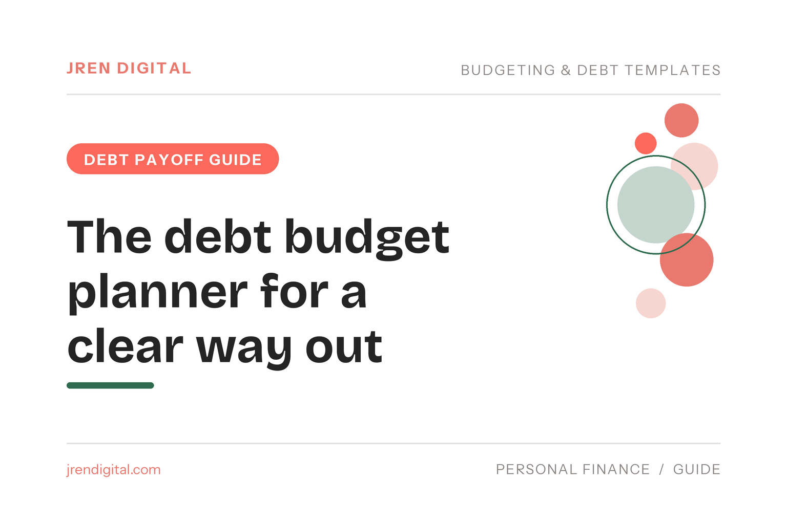 The debt budget planner for a clear way out - JRen Digital