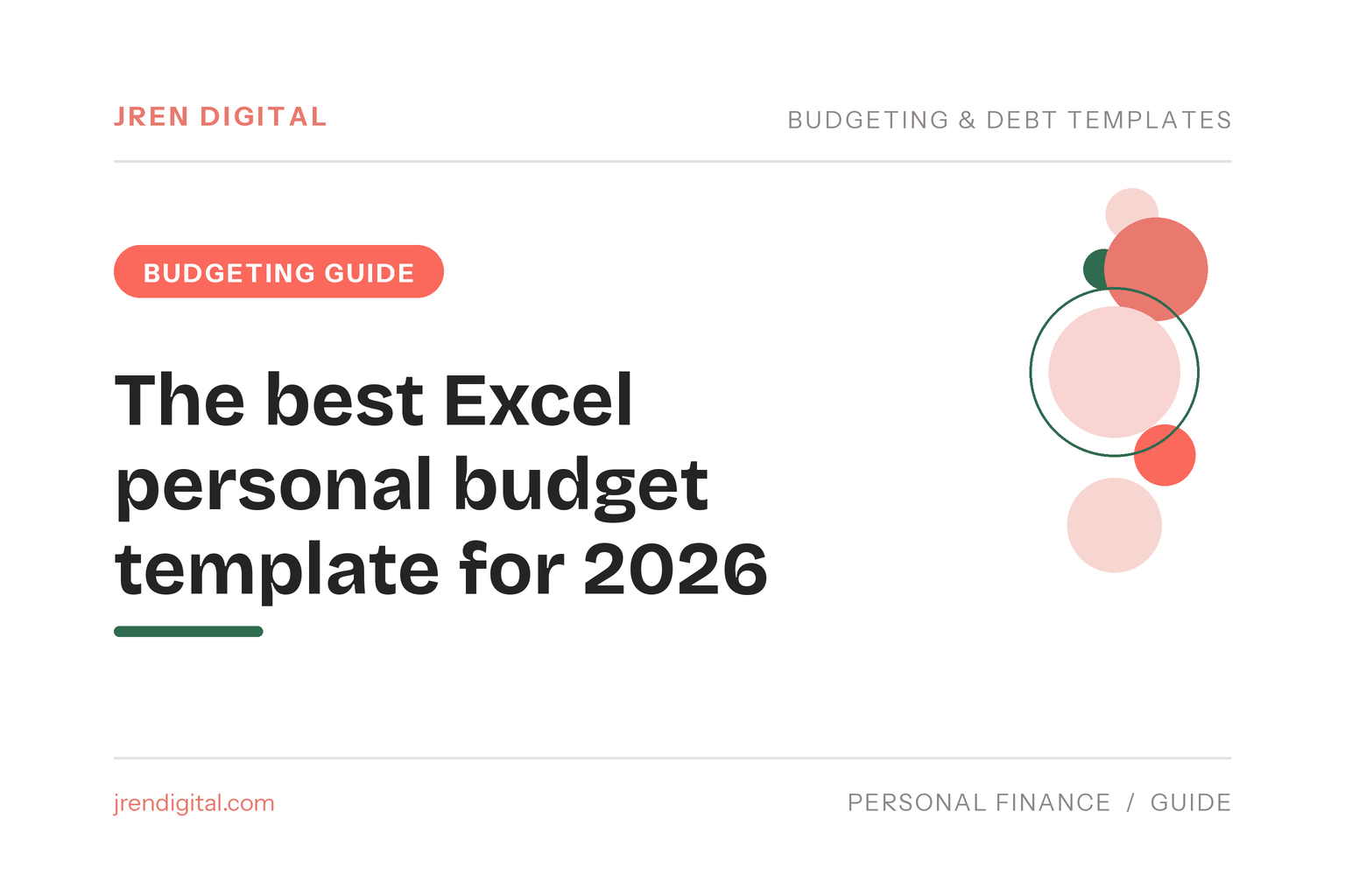 The best Excel personal budget template for 2026 - JRen Digital