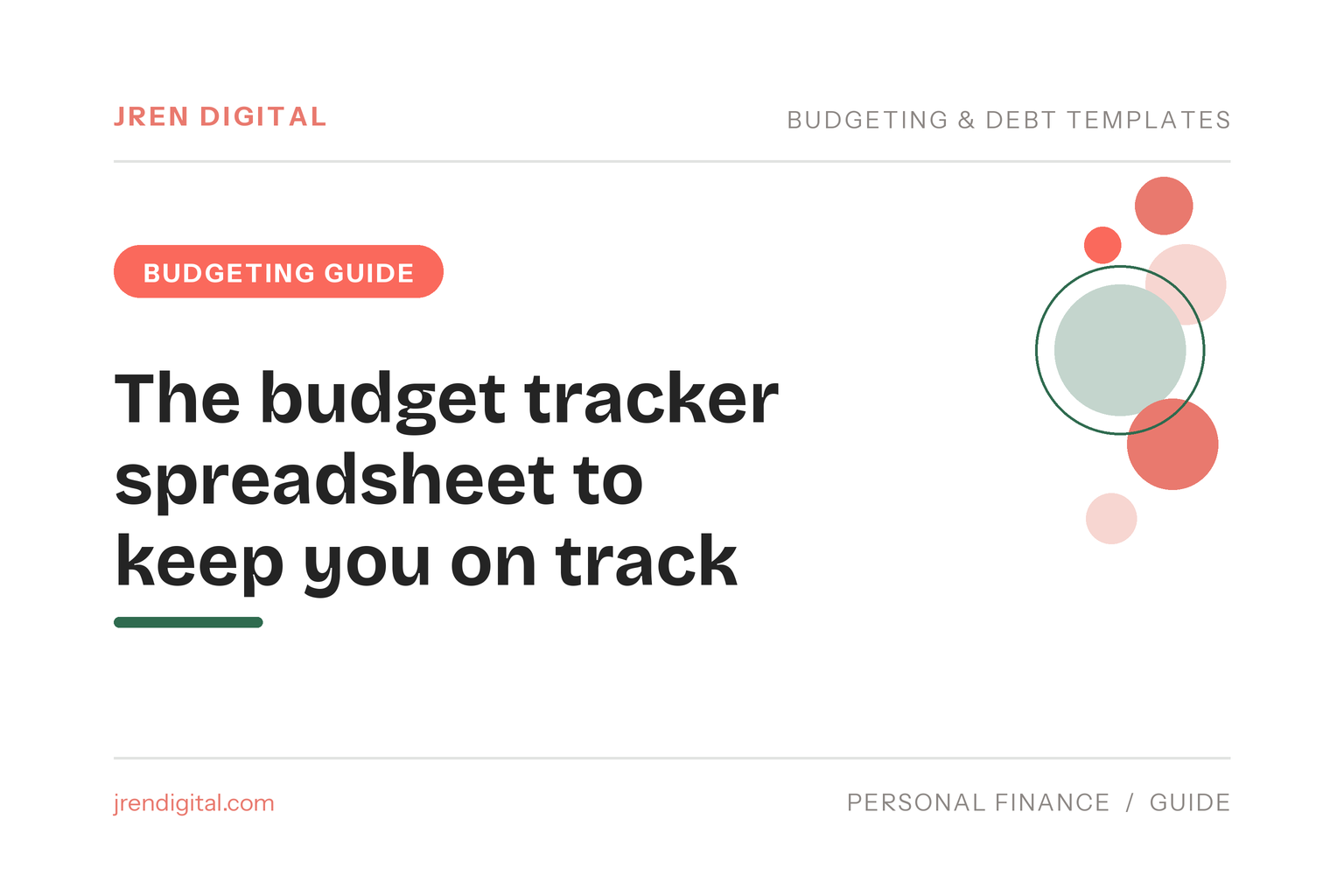 The budget tracker spreadsheet to keep you on track - JRen Digital