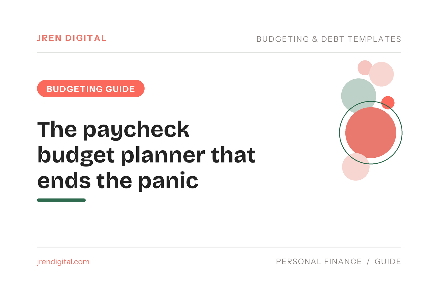 The paycheck budget planner that ends the month-end panic - JRen Digital