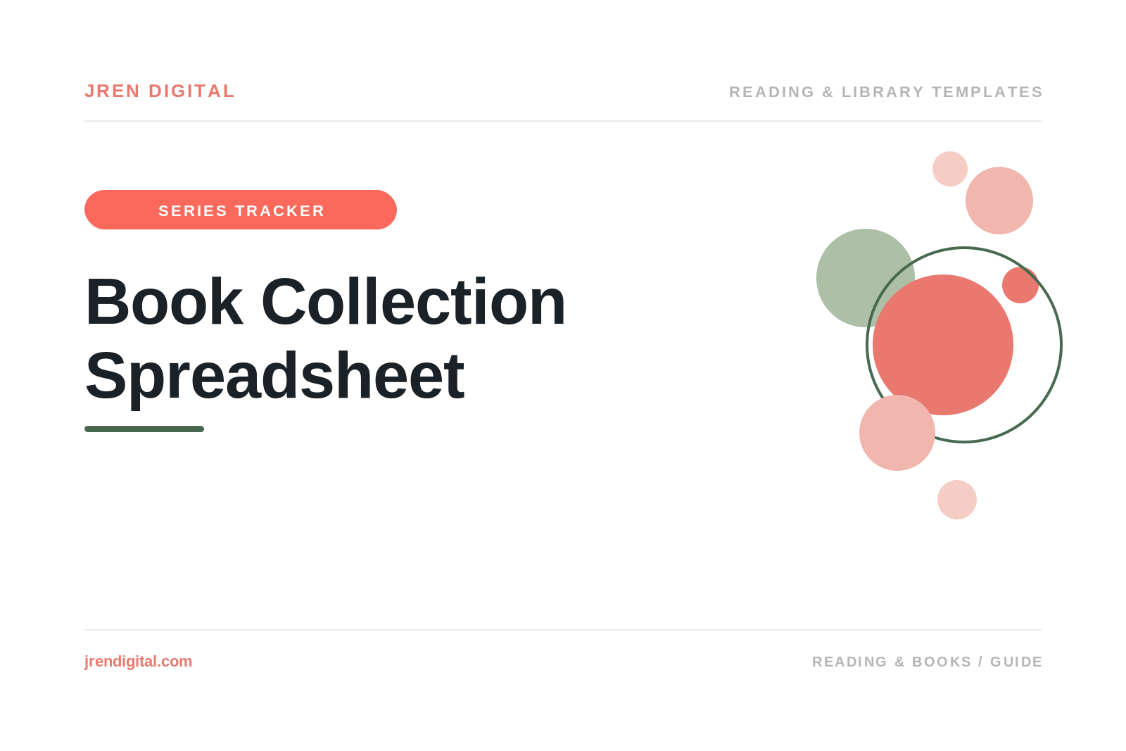 Book Collection Spreadsheet: Track Series, Genres and Gaps, by JRen Digital