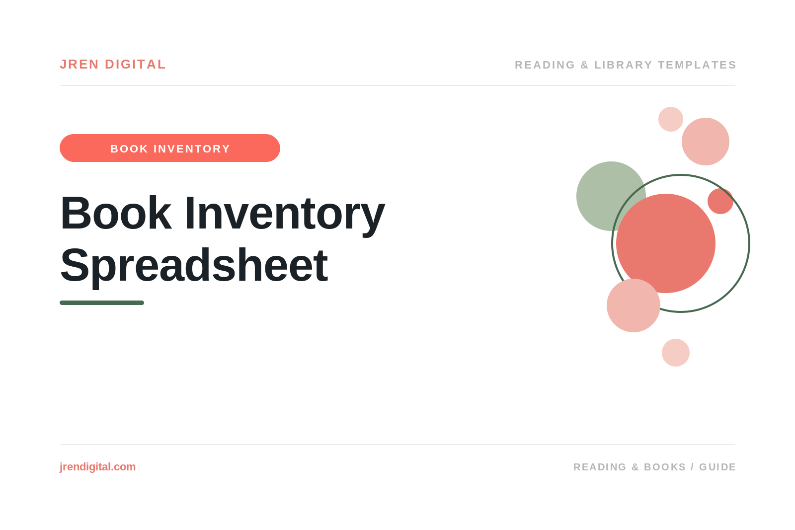 Book Inventory Spreadsheet: Catalogue Every Book You Own, by JRen Digital