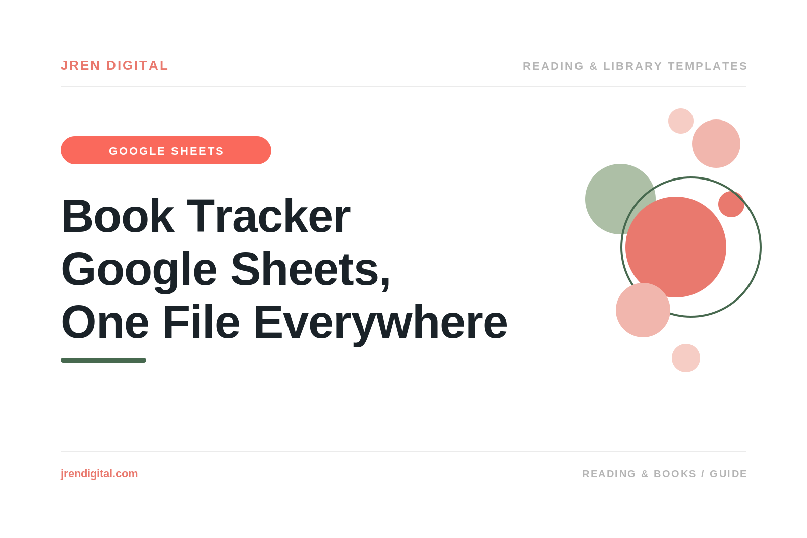 Book Tracker Google Sheets: One File on Every Device, by JRen Digital