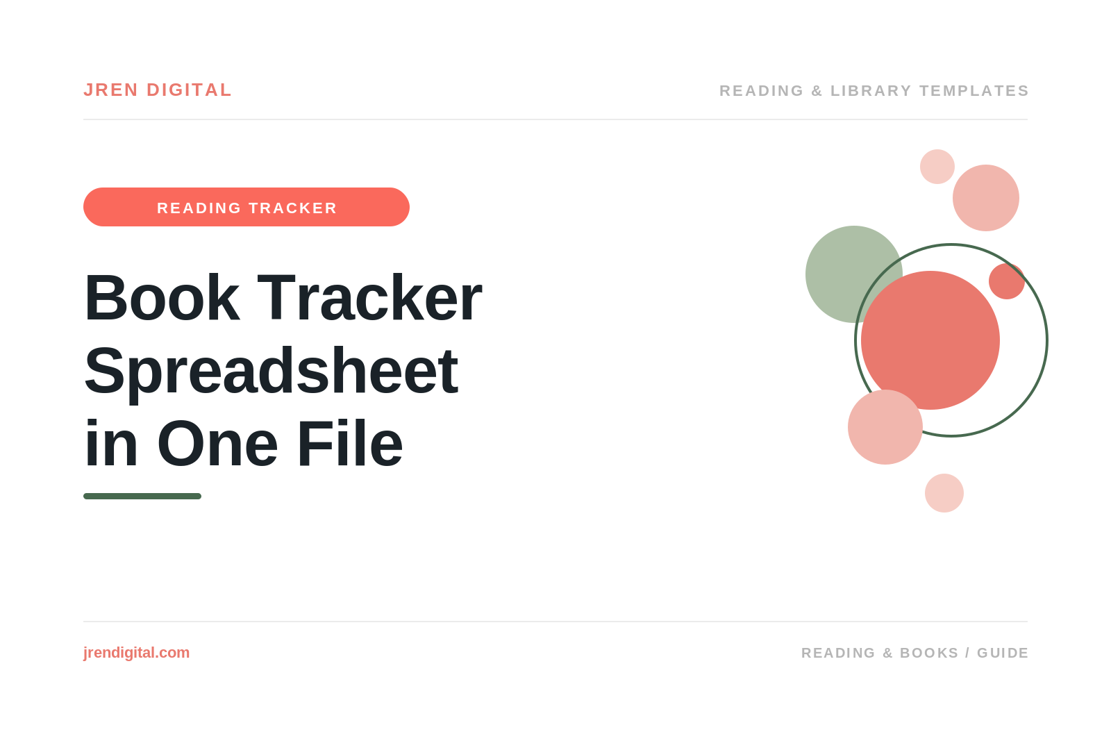 Book Tracker Spreadsheet: Your Whole Reading Life in One File, by JRen Digital