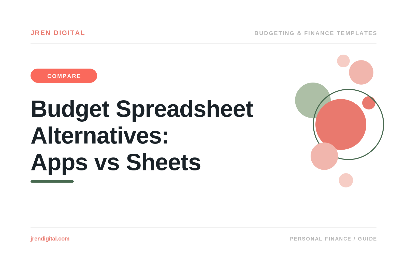 Budget Spreadsheet Alternatives: Apps vs Sheets, by JRen Digital
