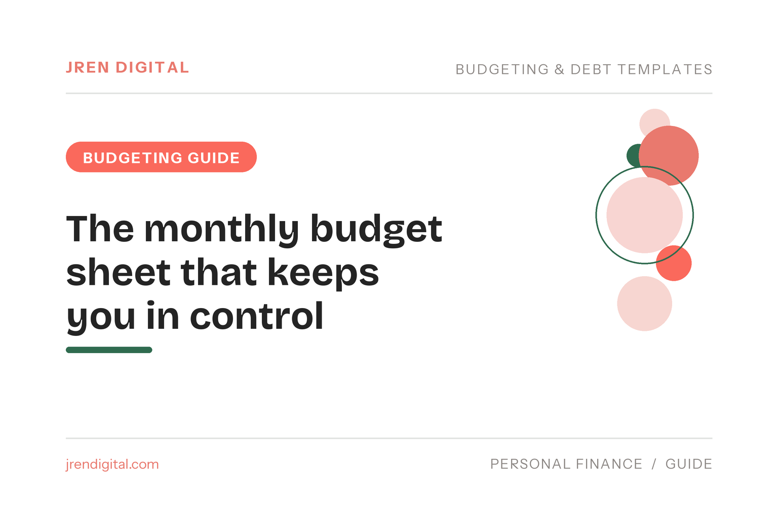 The monthly budget sheet that keeps you in control - JRen Digital