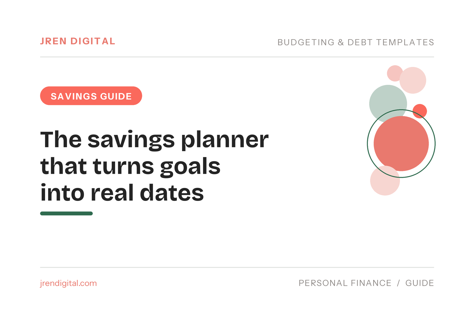 The savings planner that turns goals into real dates - JRen Digital
