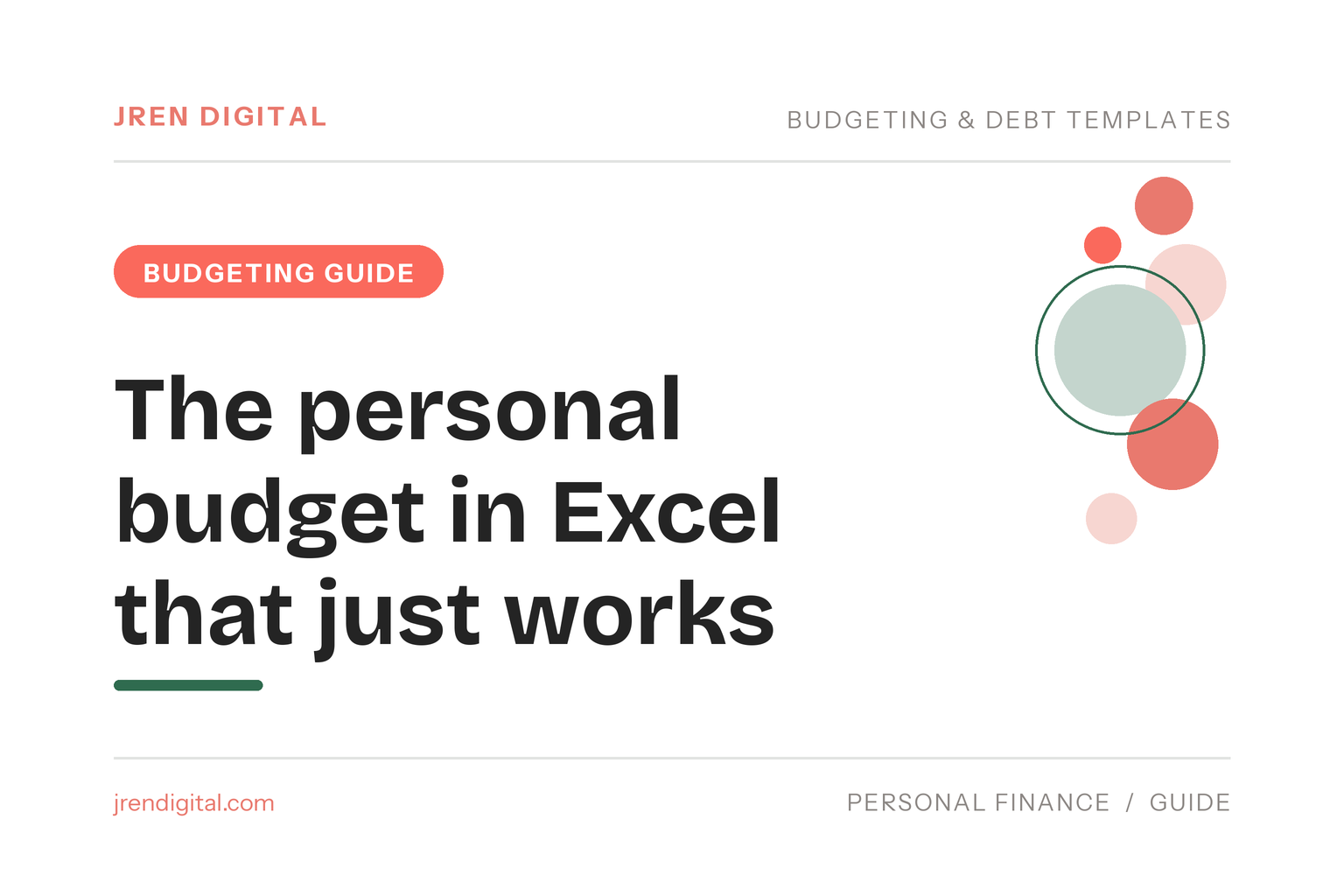 The personal budget in Excel that just works - JRen Digital