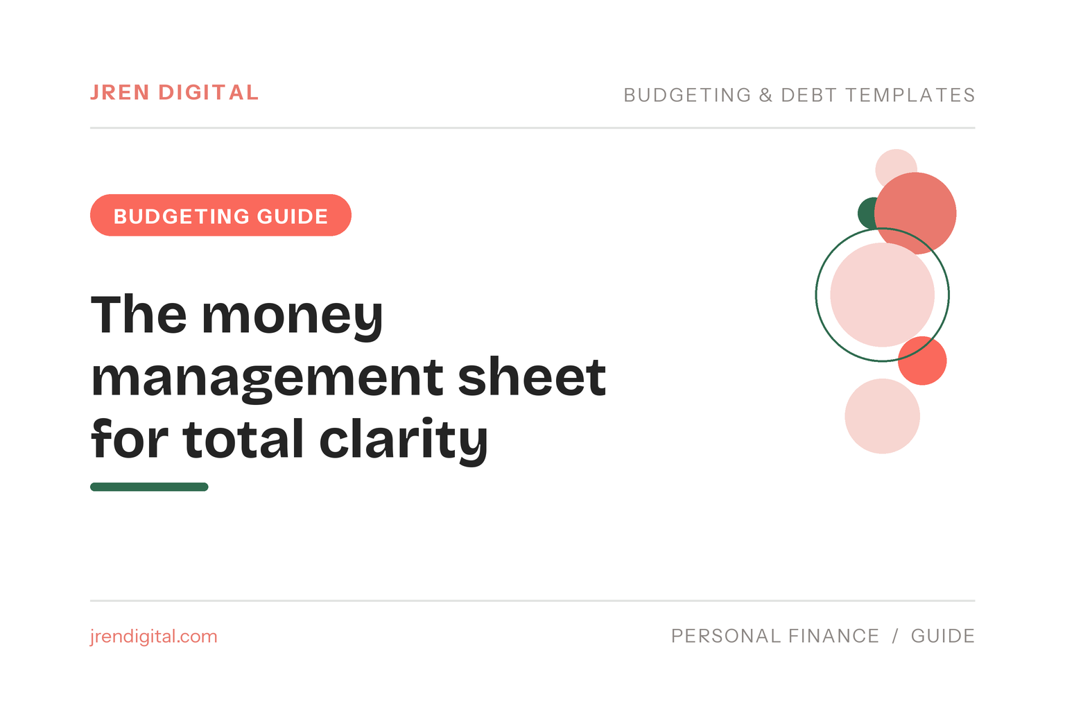 The money management sheet for total clarity - JRen Digital
