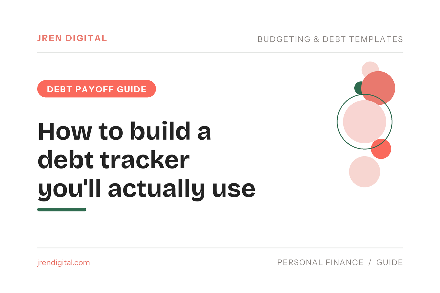 How to build a debt tracker in Excel you'll actually use - JRen Digital