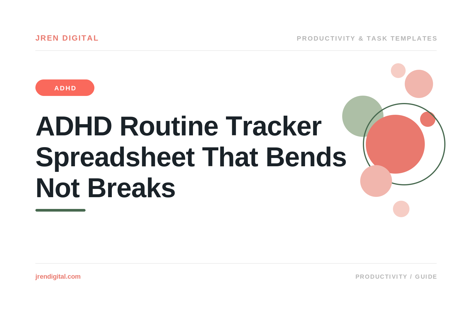 ADHD Routine Tracker Spreadsheet That Bends Not Breaks, by JRen Digital