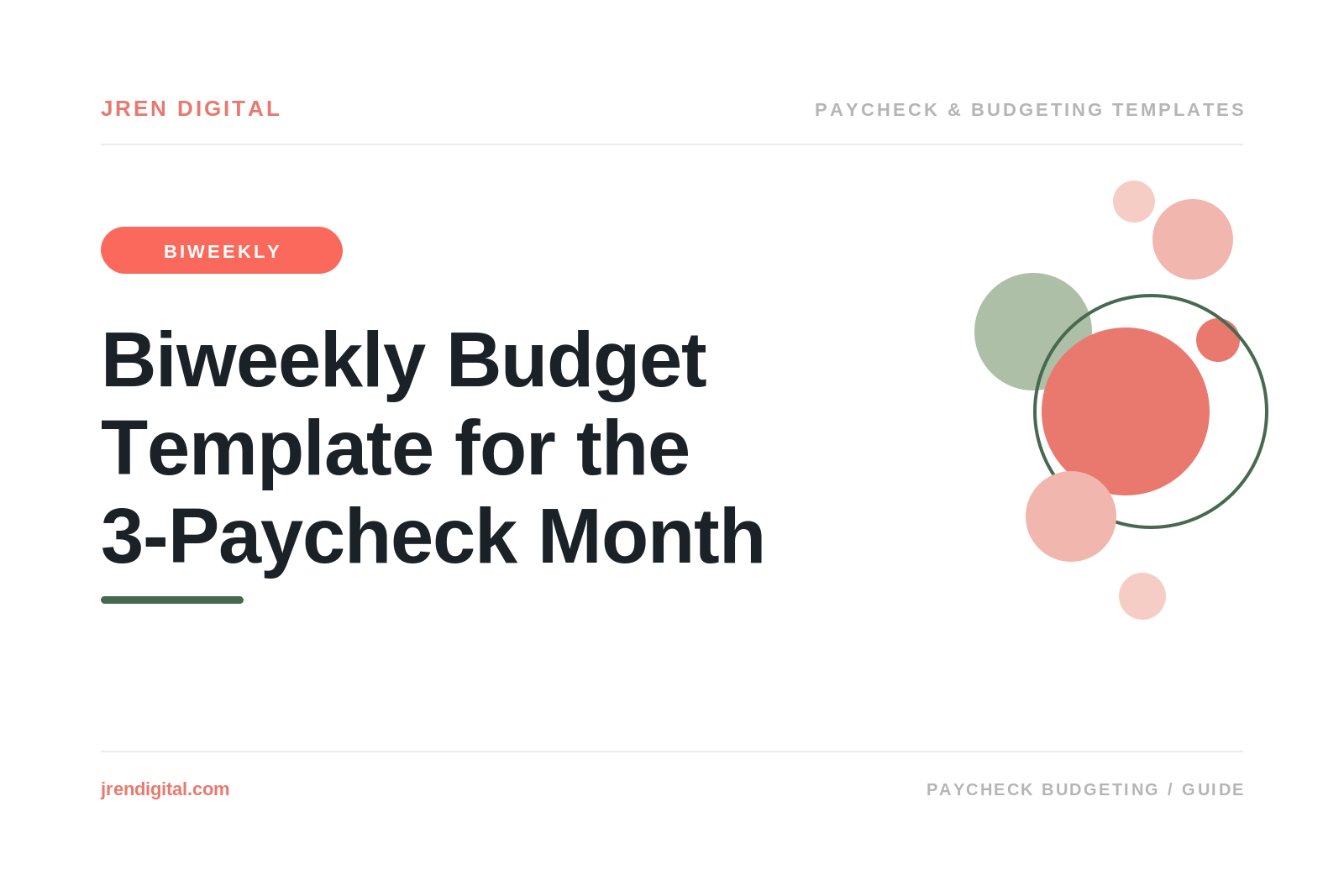 Biweekly Budget Template That Plans the Fortnight, by JRen Digital