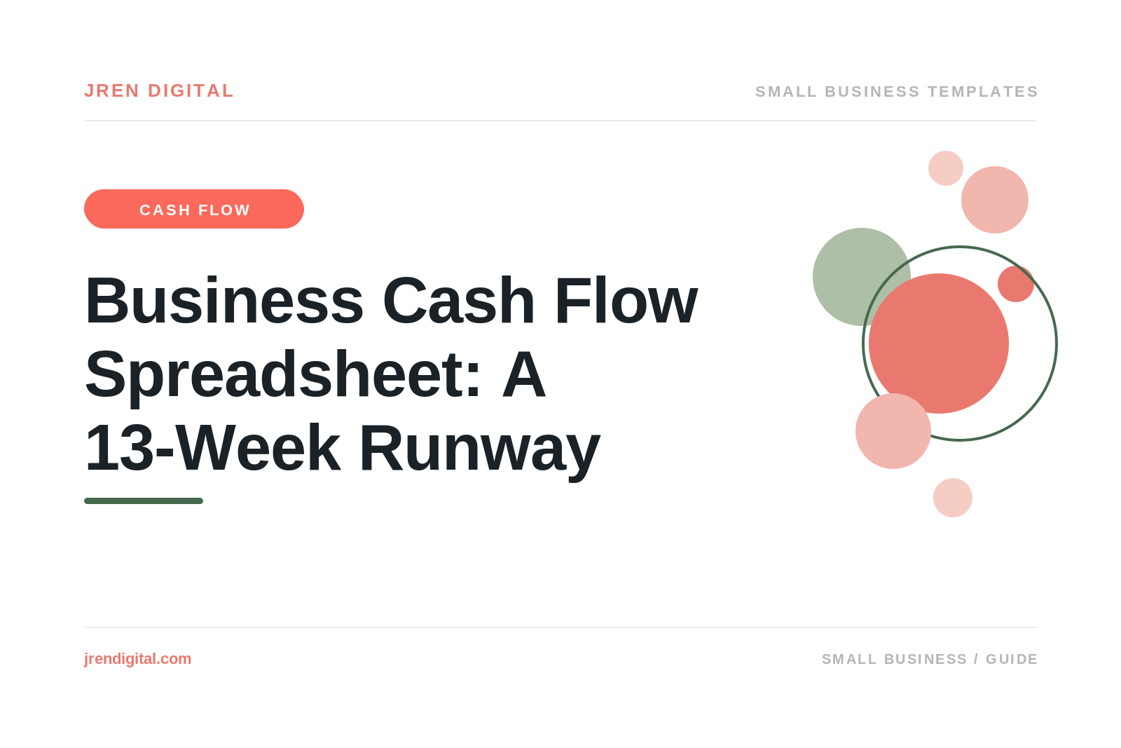 Business Cash Flow Spreadsheet: A 13-Week Runway, by JRen Digital