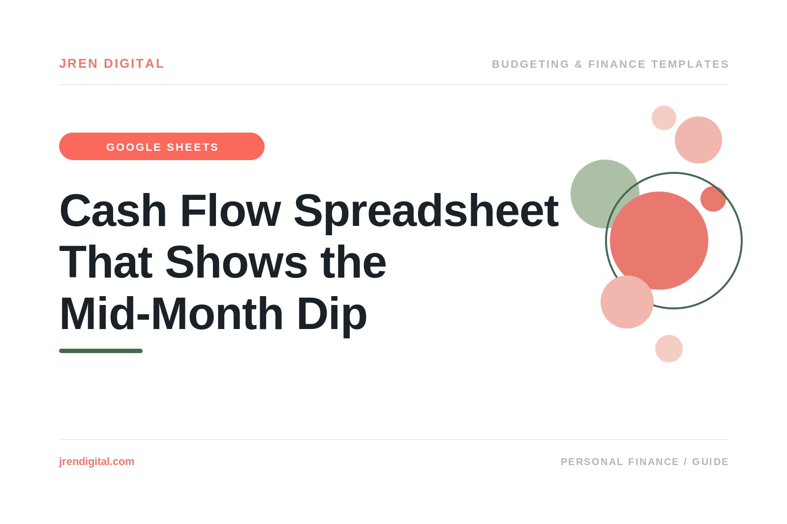 Cash Flow Spreadsheet That Catches the Mid-Month Dip, by JRen Digital