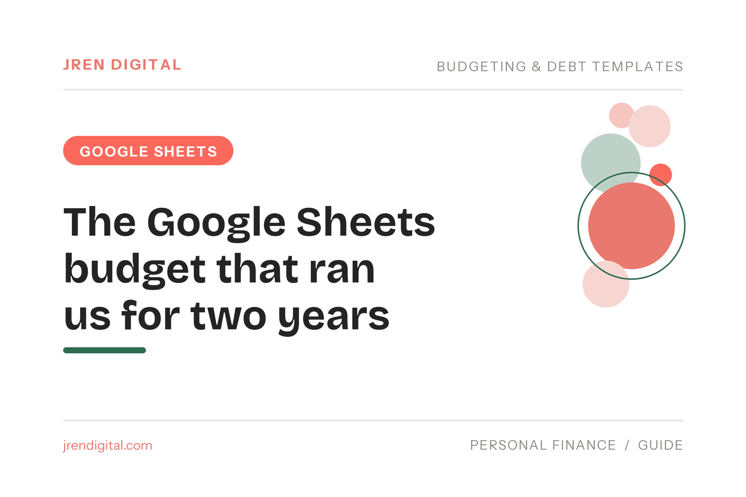 Google Spreadsheet Budget Template by JRen Digital