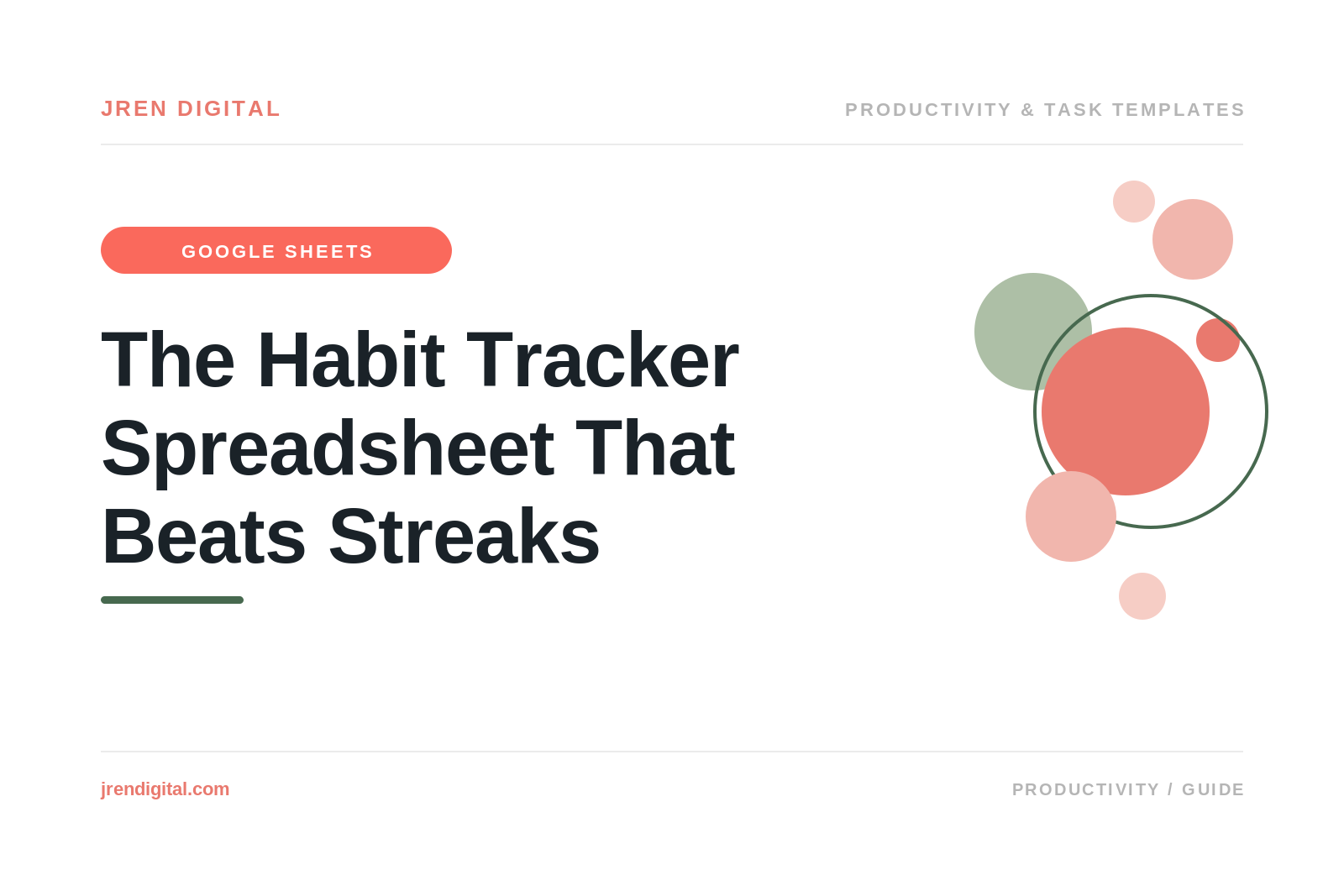 The Habit Tracker Spreadsheet That Beats Streaks, by JRen Digital