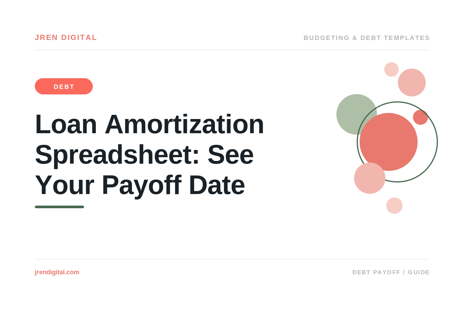 Loan Amortization Spreadsheet: See Your Payoff Date, by JRen Digital