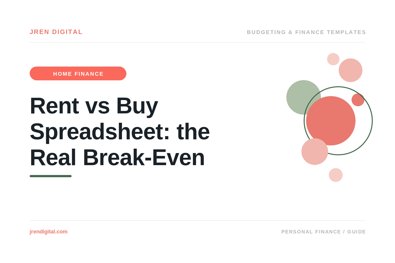 Rent vs Buy Spreadsheet: the Real Break-Even, by JRen Digital