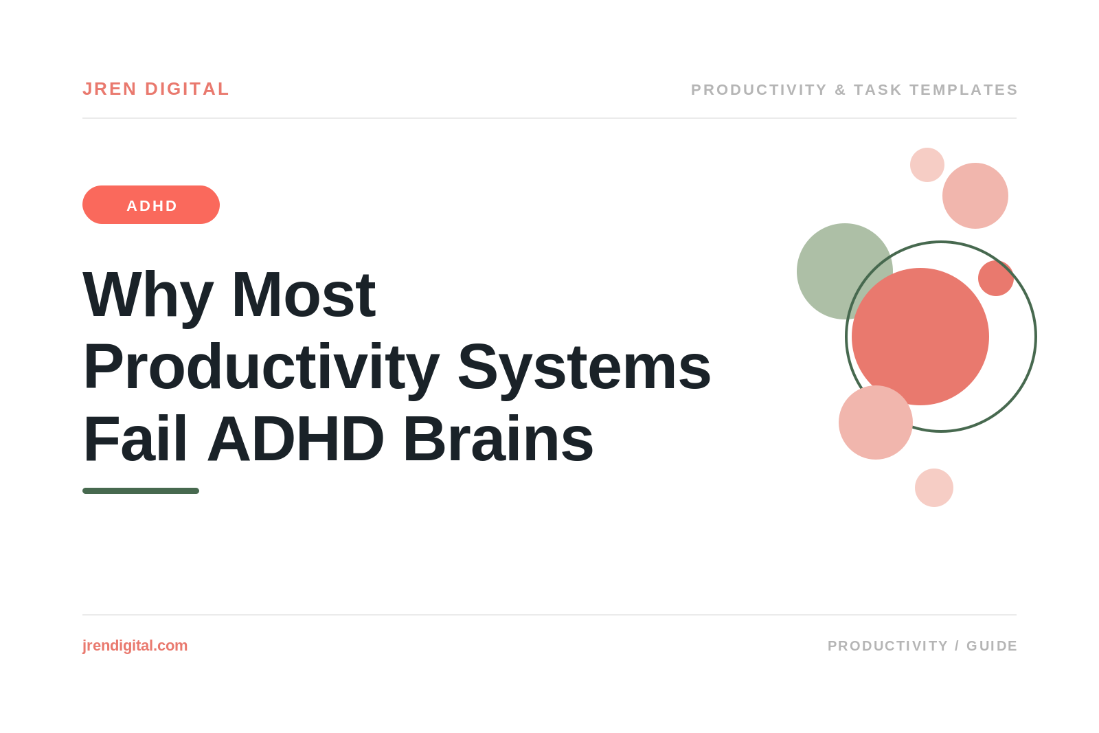 Why Most Productivity Systems Fail ADHD Brains, by JRen Digital