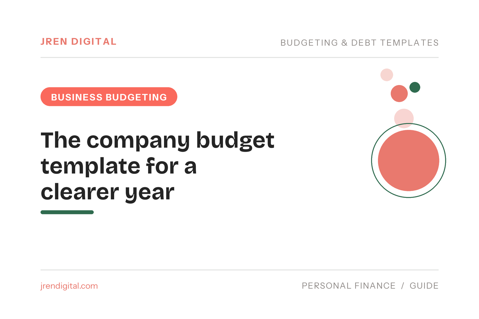The company budget template for a clearer year - JRen Digital