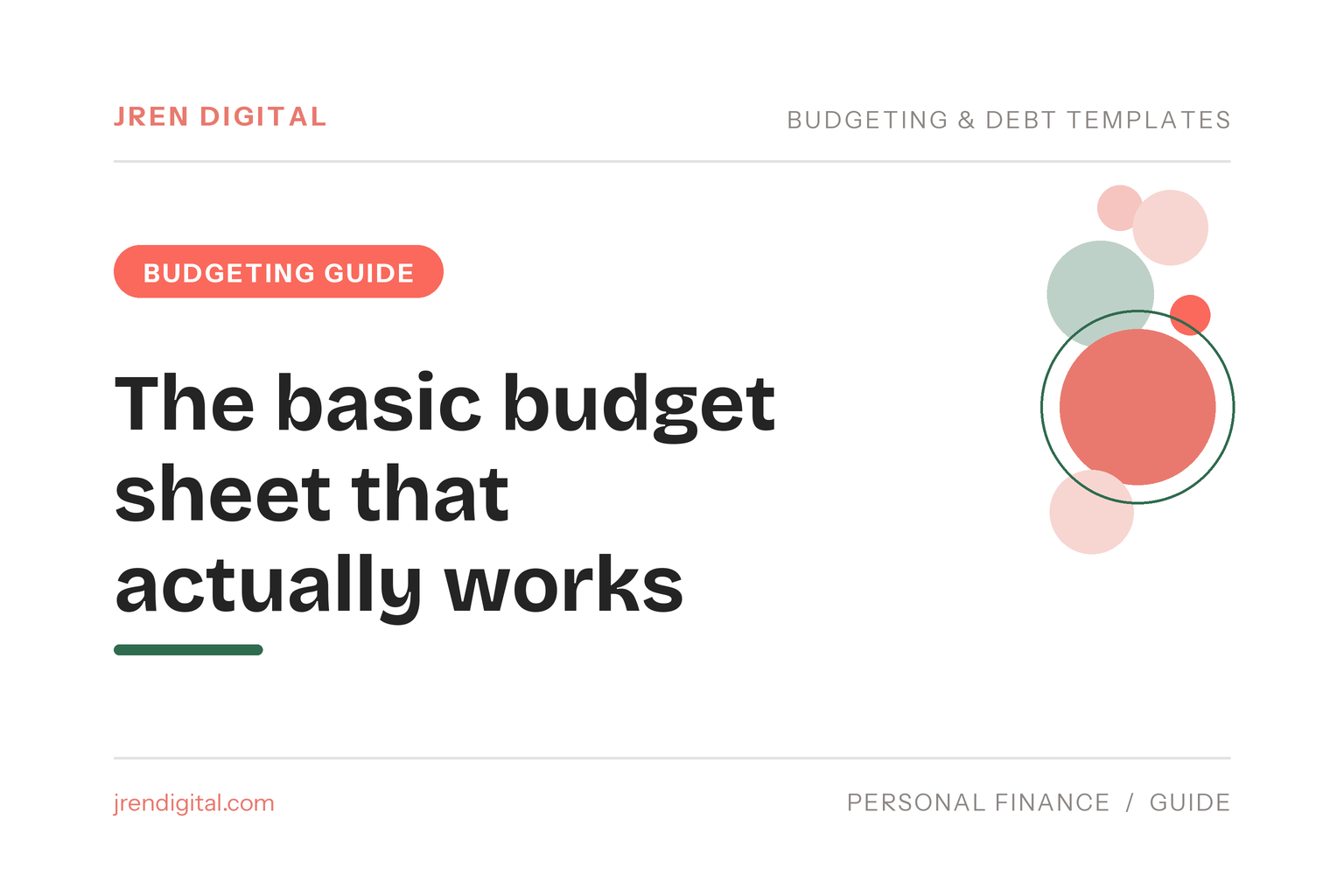 The basic budget sheet that actually works - JRen Digital