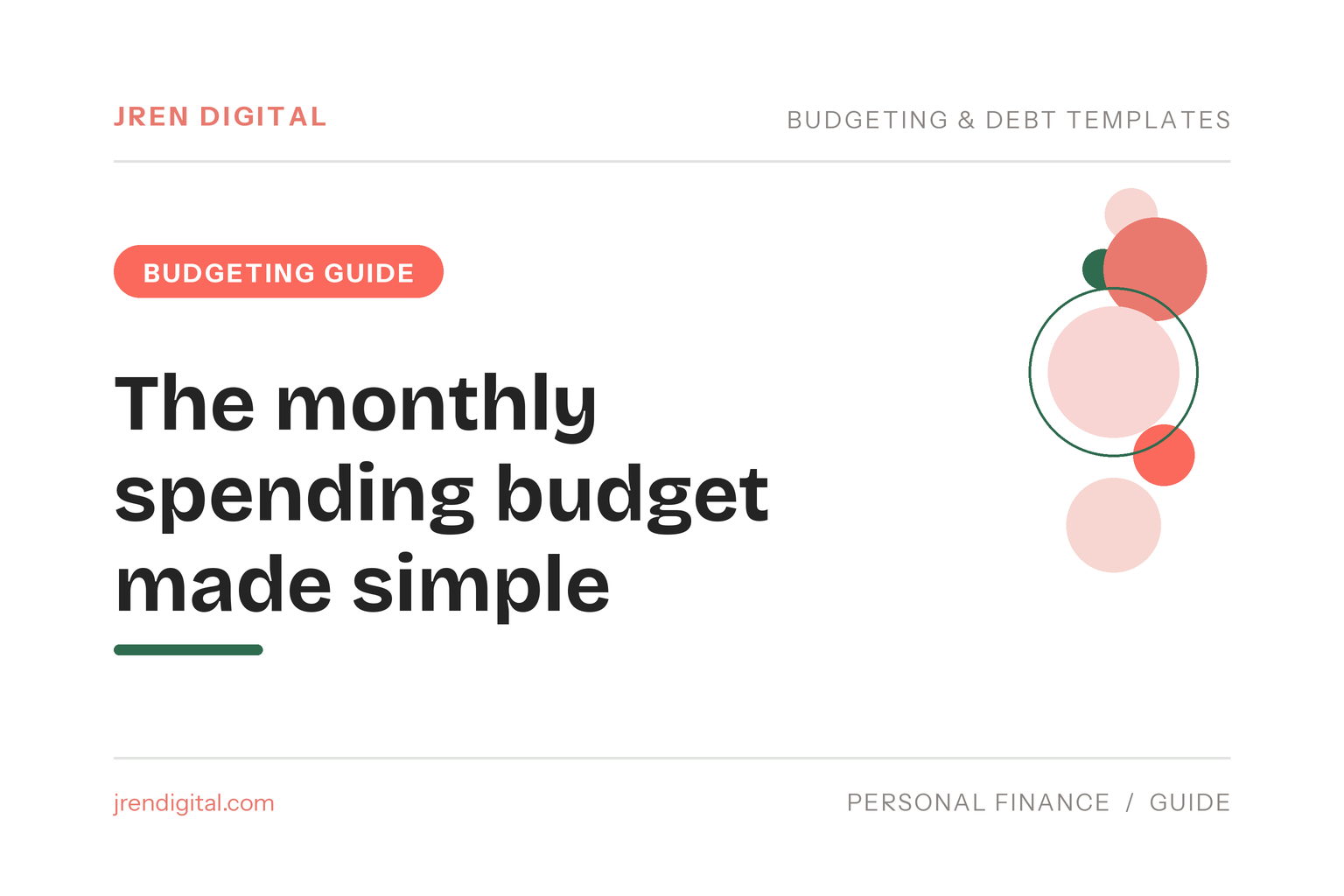 The monthly spending budget made simple - JRen Digital