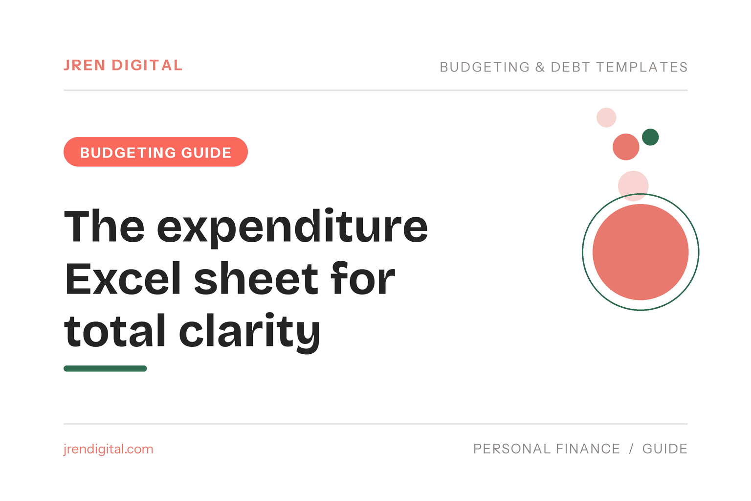 The expenditure Excel sheet for total clarity - JRen Digital