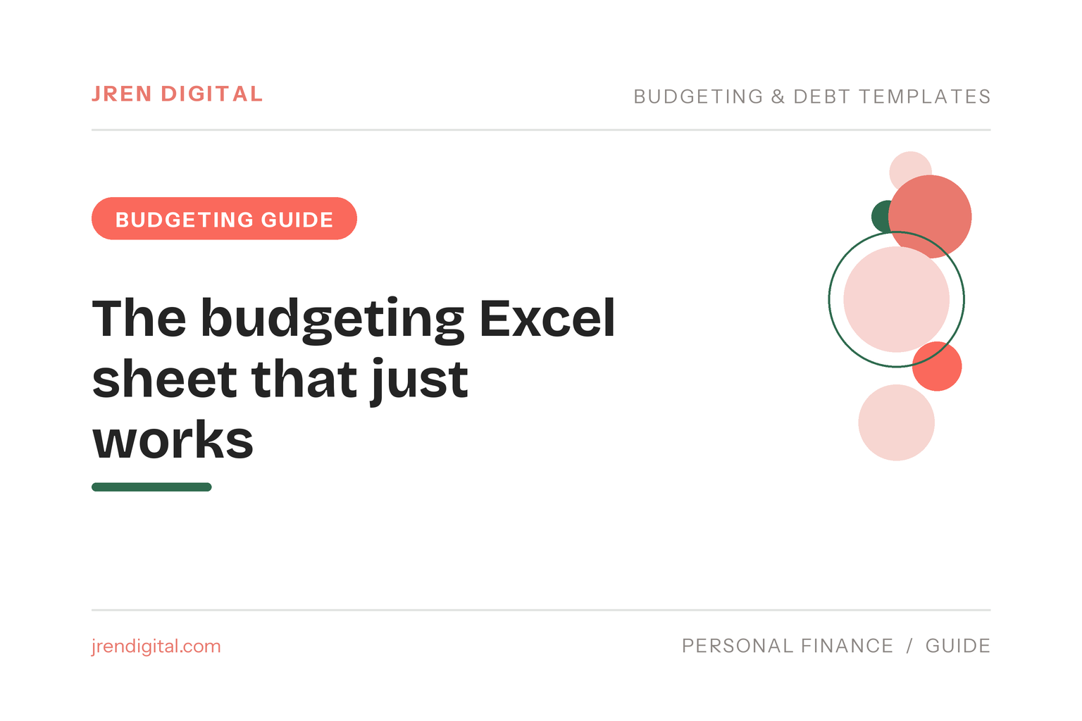 The budgeting Excel sheet that just works - JRen Digital