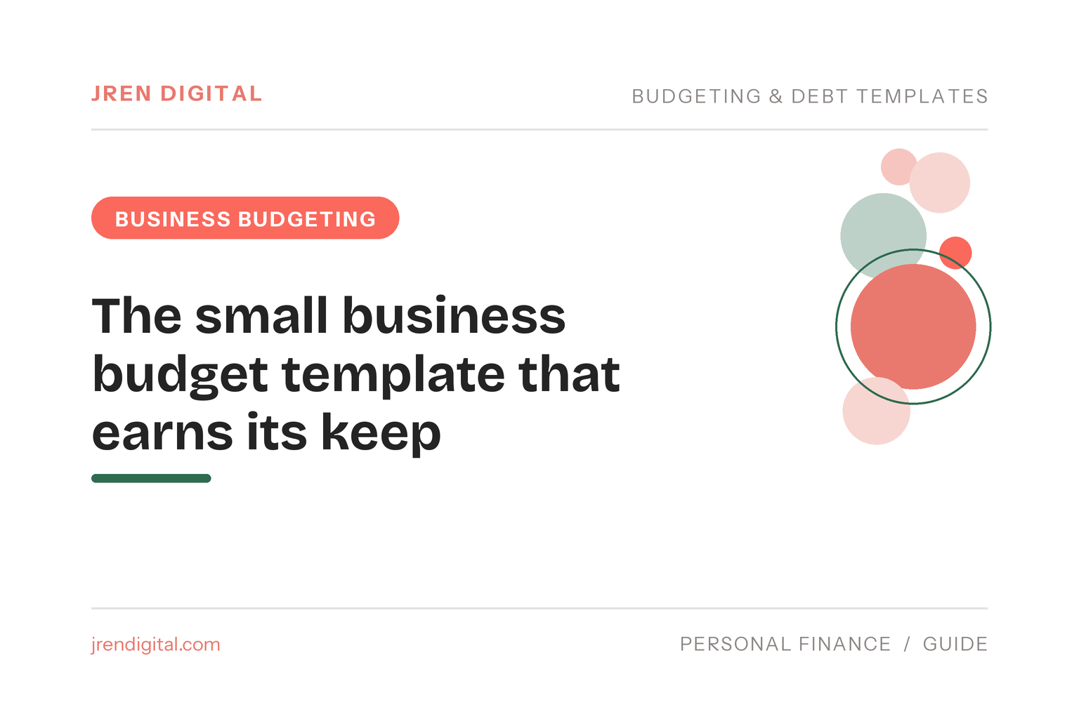 The small business budget template that earns its keep - JRen Digital