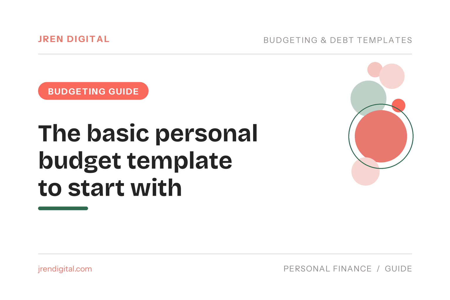 The basic personal budget template to start with - JRen Digital