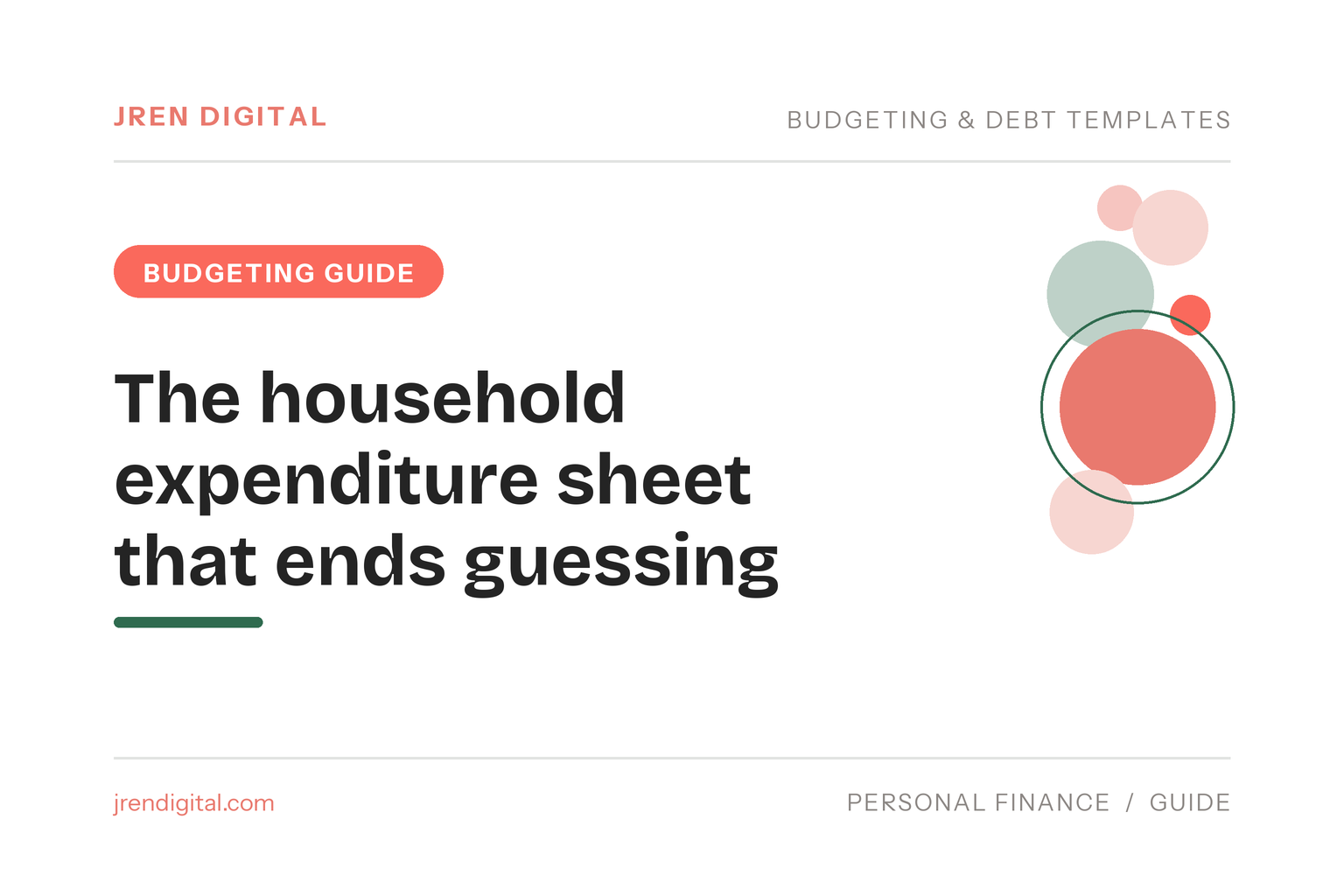 The household expenditure spreadsheet that ends the guesswork - JRen Digital