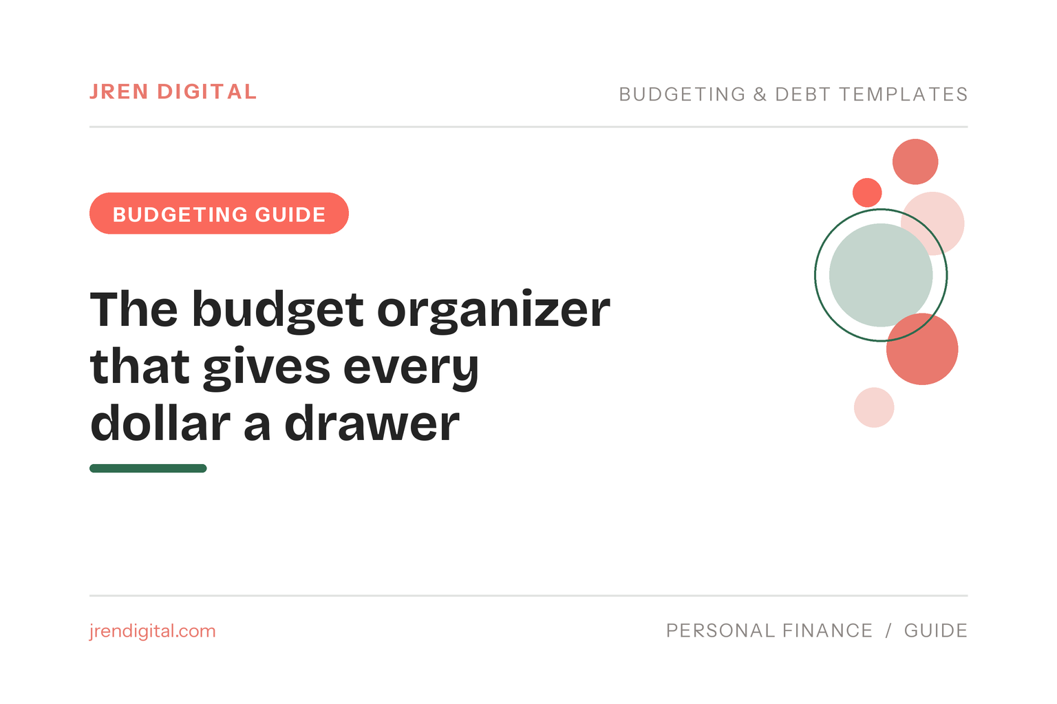 The budget organizer that gives every dollar a drawer - JRen Digital