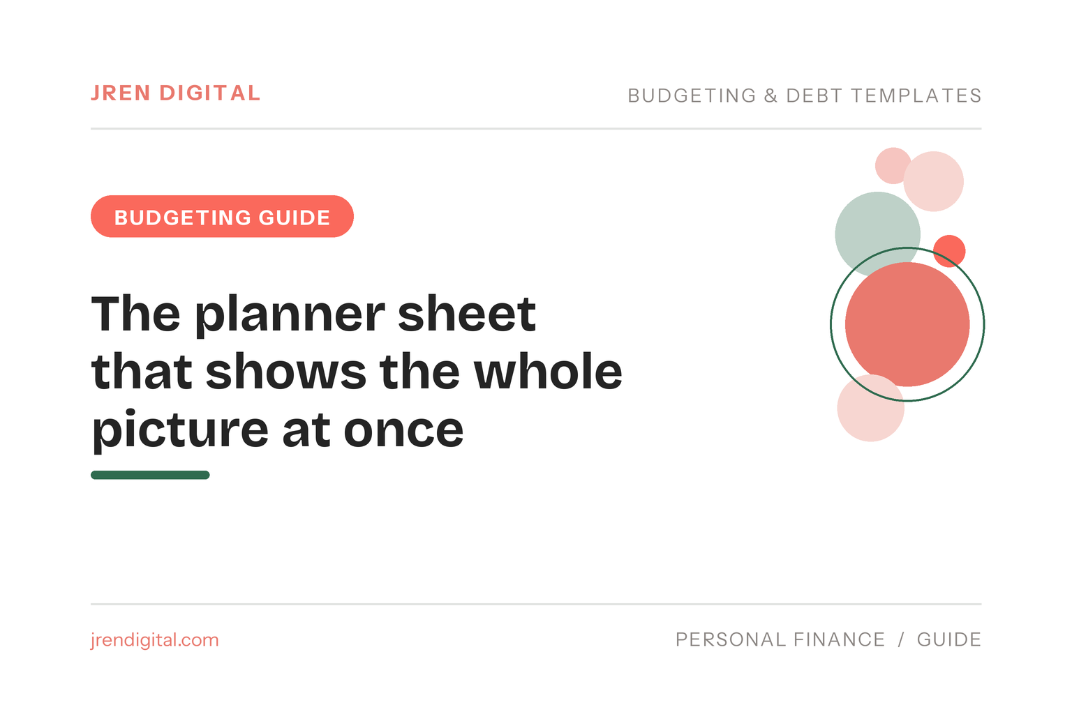A financial planner spreadsheet that shows the whole picture at once - JRen Digital