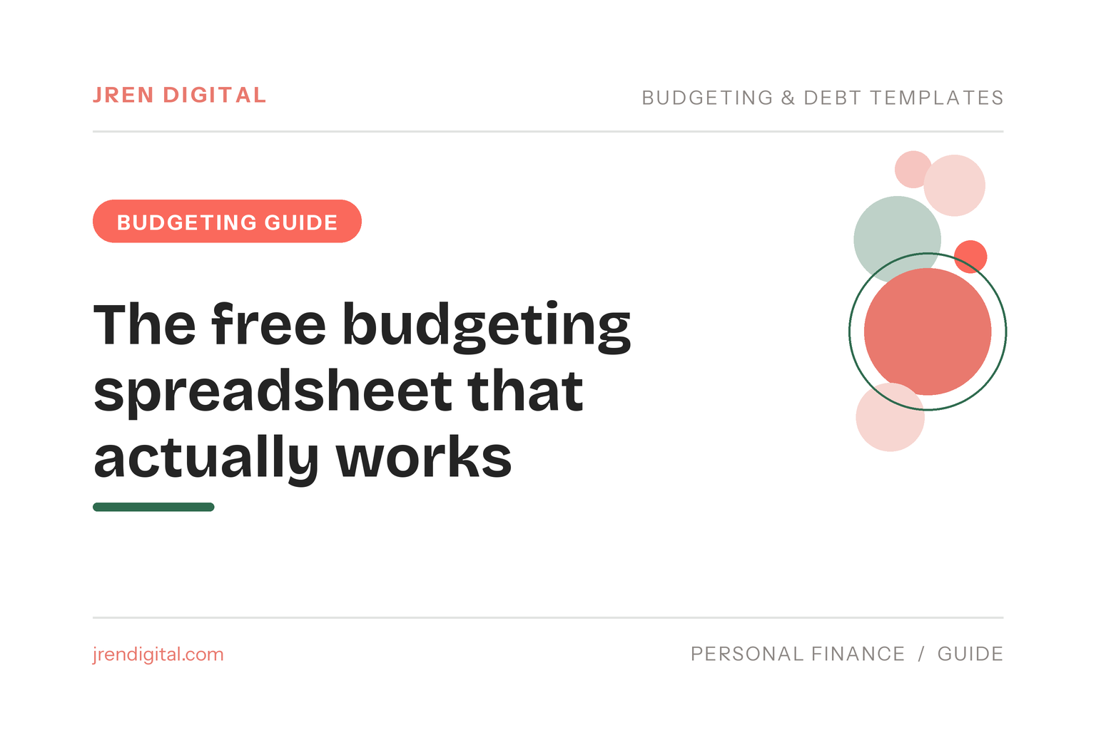A free budgeting spreadsheet that is genuinely good, not just cheap - JRen Digital
