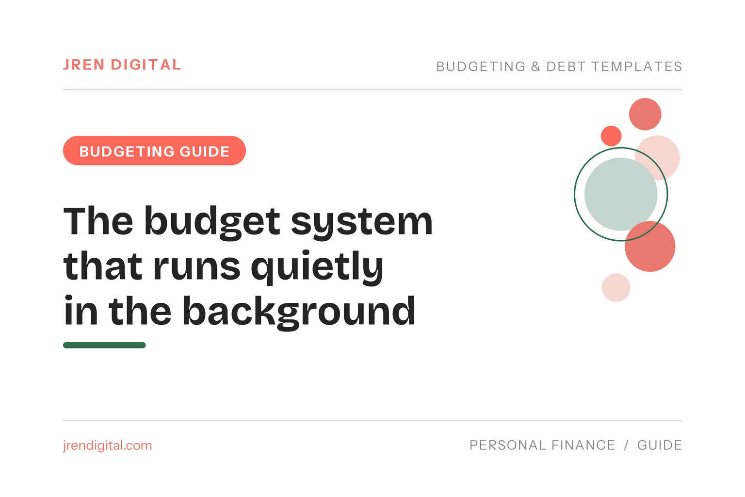 A budget system that runs quietly in the background - JRen Digital