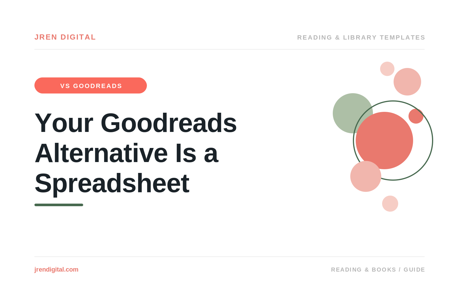 Goodreads Alternative: Track Your Books in a Spreadsheet, by JRen Digital