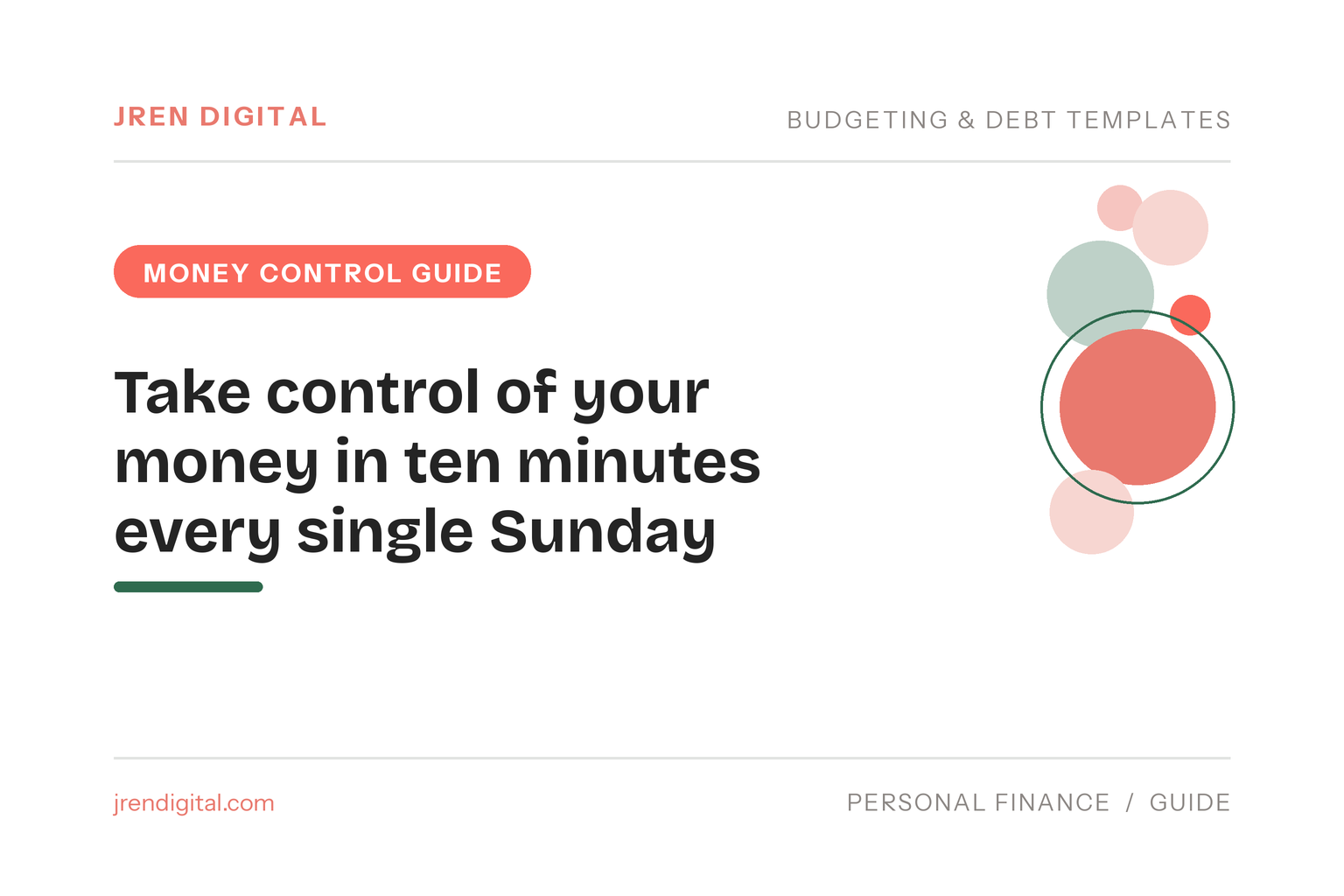 Take control of your finances by JRen Digital: the 10-minute Sunday reset that actually sticks