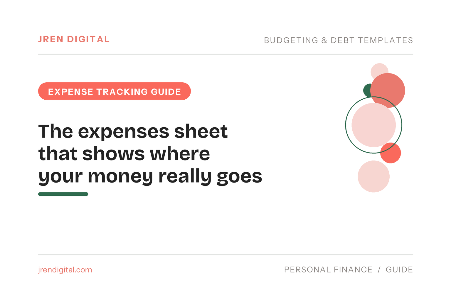 Expenses spreadsheet by JRen Digital: the honest view of where your money really goes