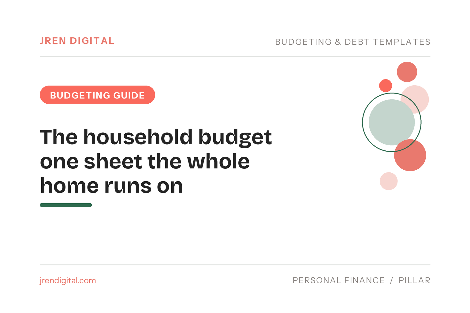The household budget, one sheet the whole home runs on, by JRen Digital