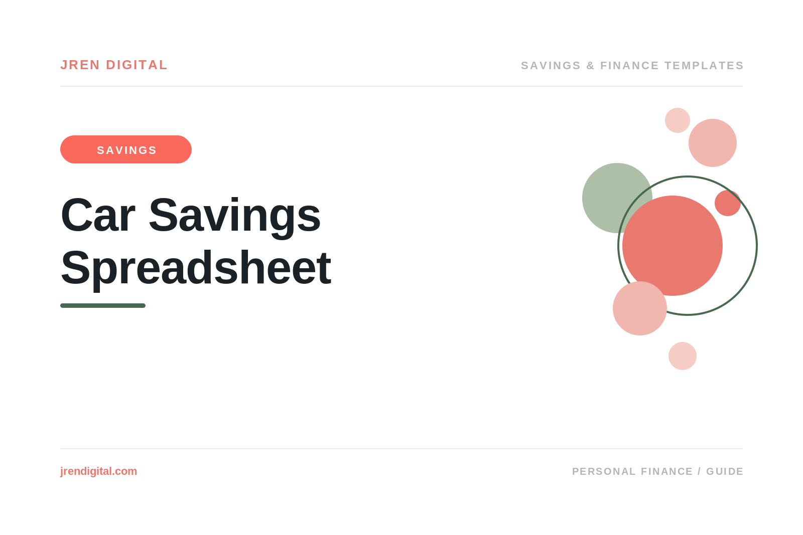 Car Savings Spreadsheet With a Real Buy-By Date, by JRen Digital