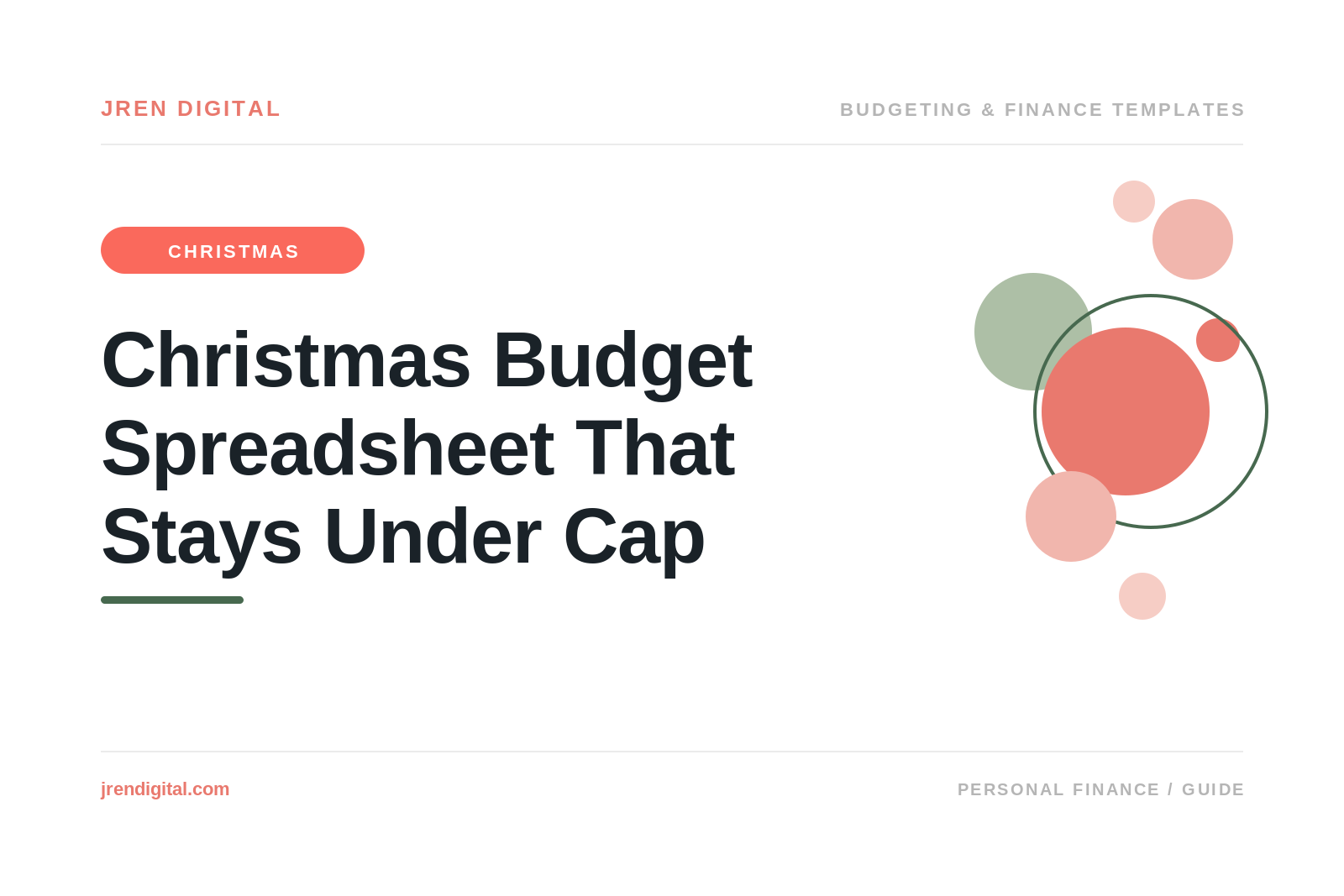 Christmas Budget Spreadsheet That Stays Under Cap, by JRen Digital
