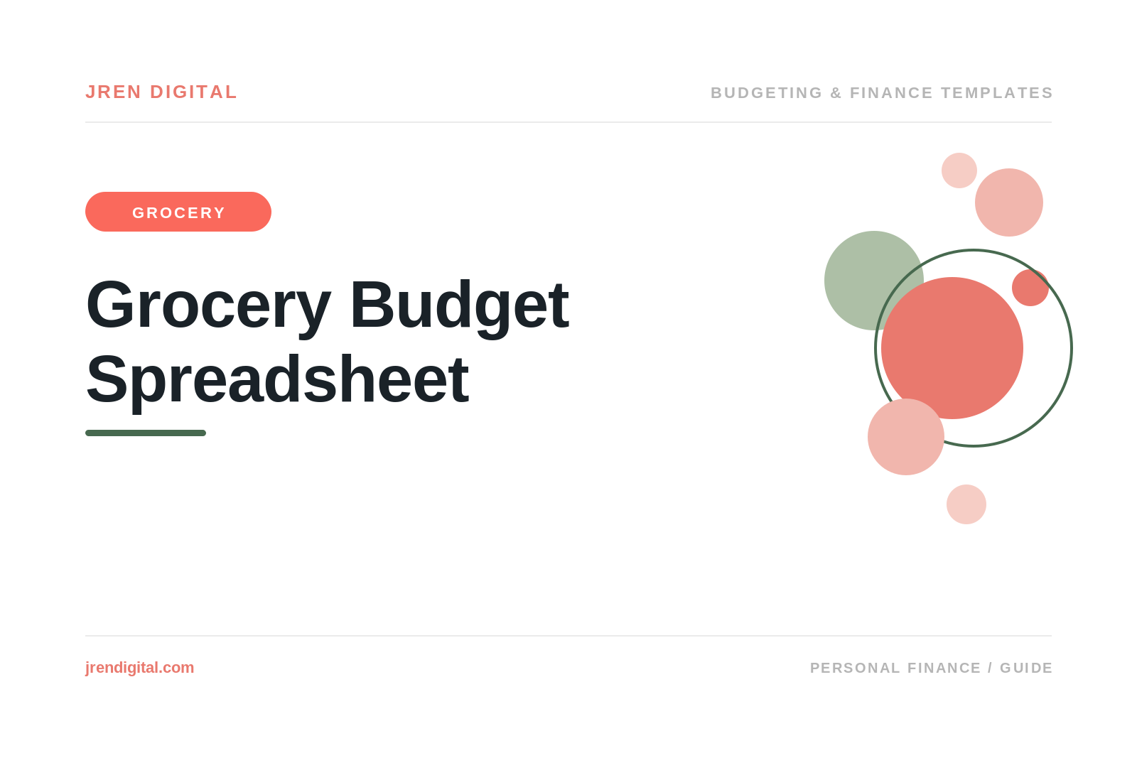 Grocery Budget Spreadsheet With a Real Weekly Cap, by JRen Digital