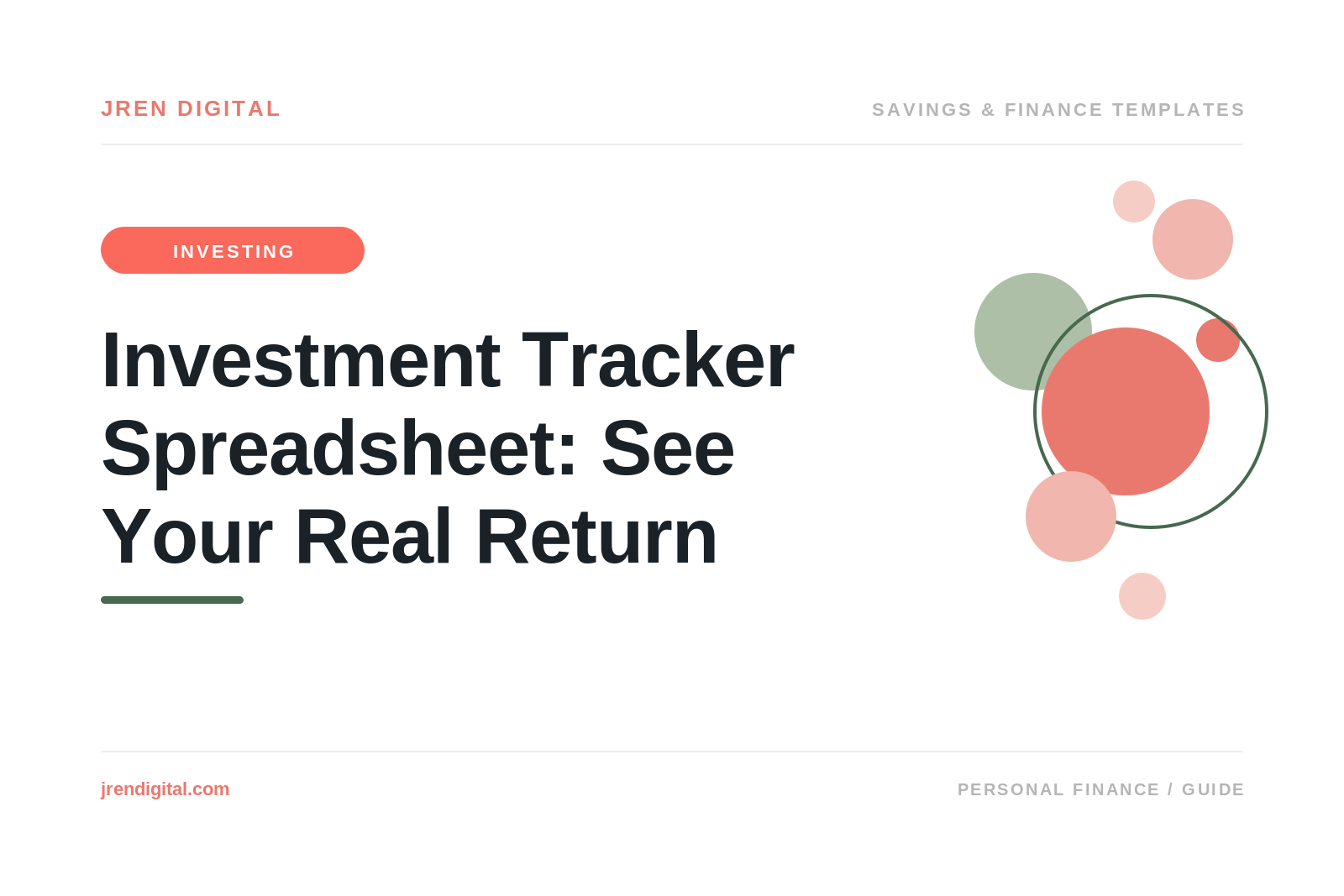 Investment Tracker Spreadsheet: See Your Real Return, by JRen Digital