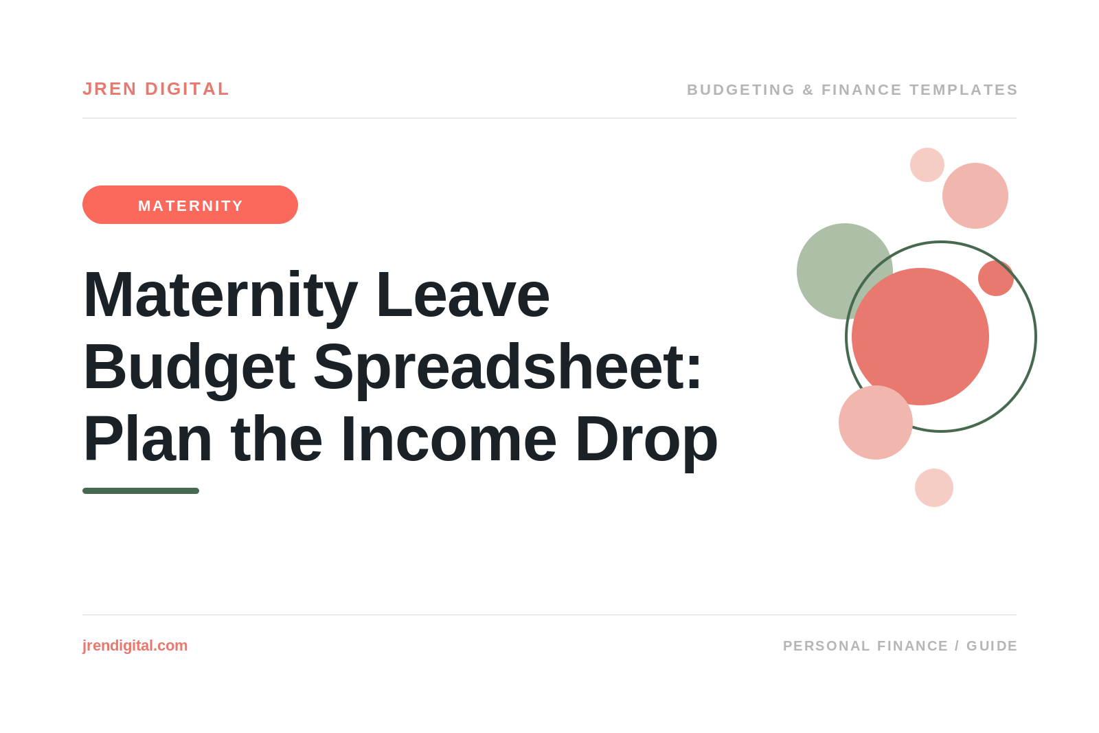 Maternity Leave Budget Spreadsheet: Plan the Income Drop, by JRen Digital