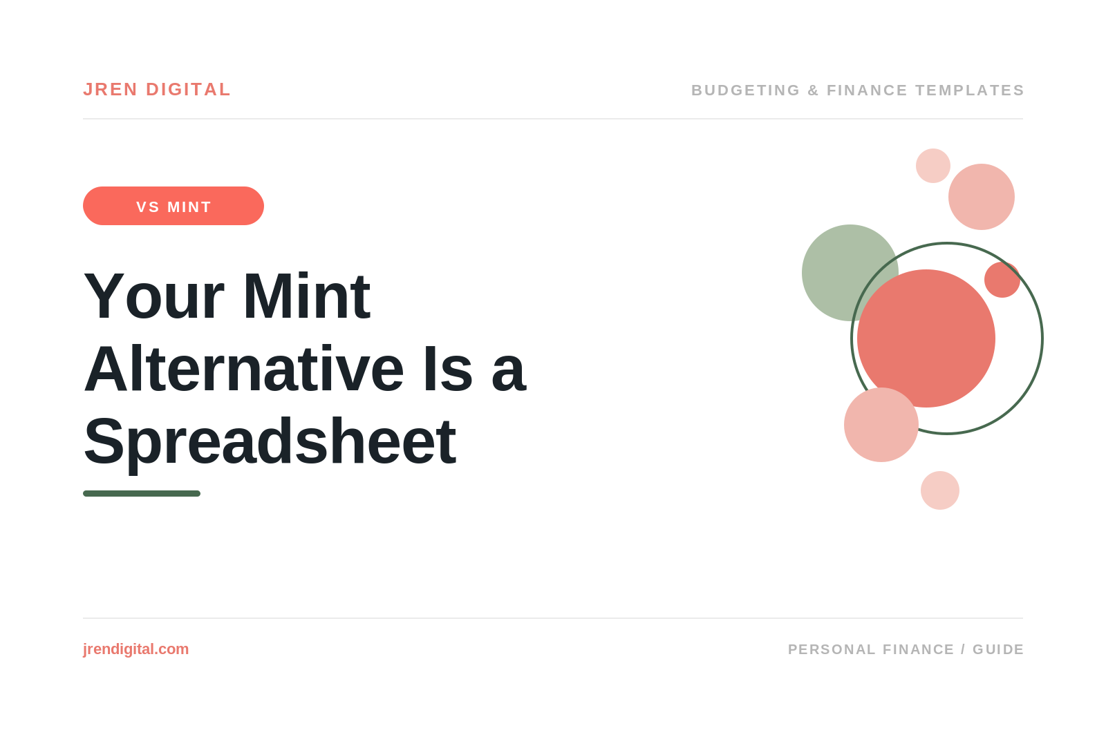 Mint Alternative: A Budget Spreadsheet You Own, by JRen Digital