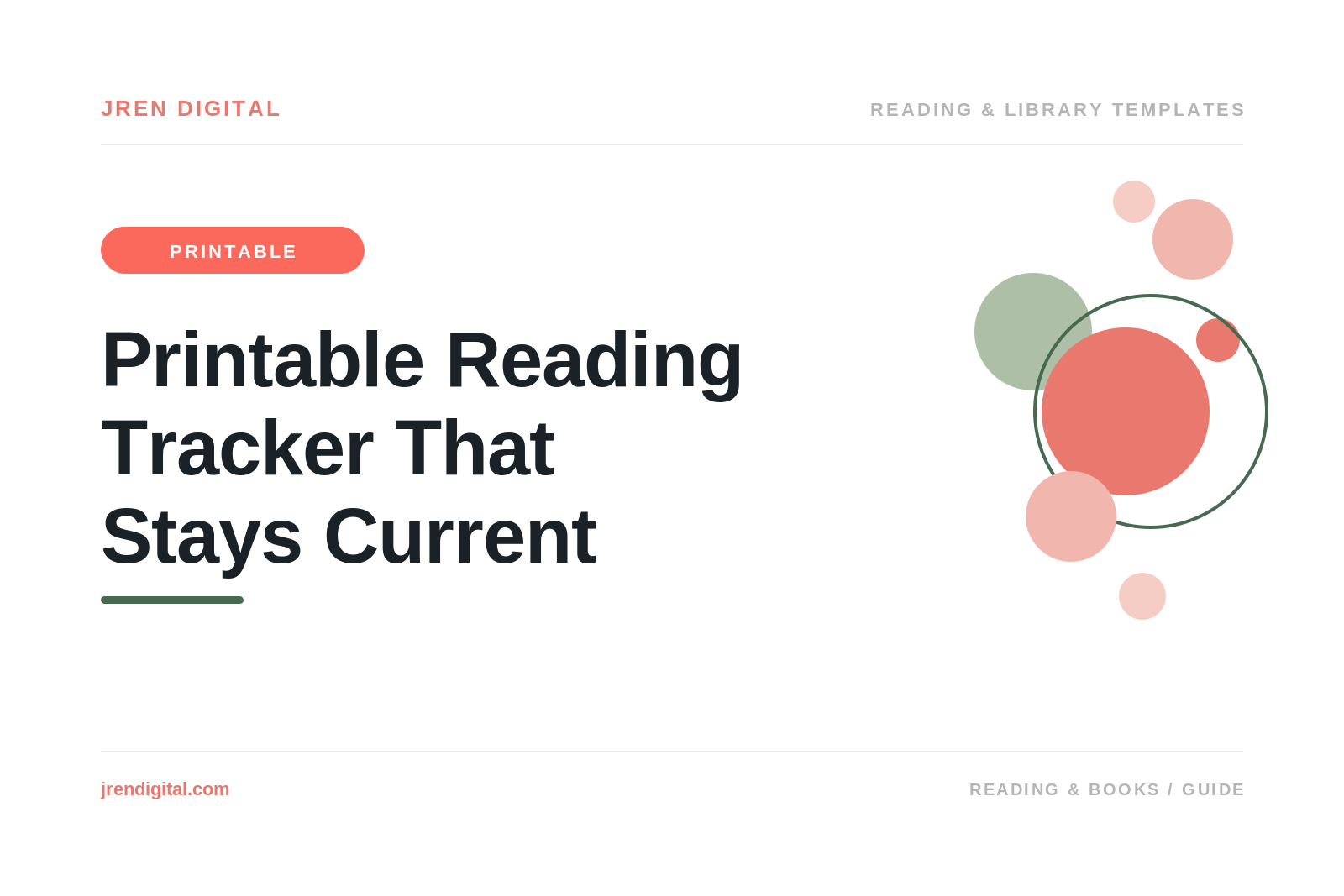 Printable Reading Tracker That Stays Up to Date, by JRen Digital