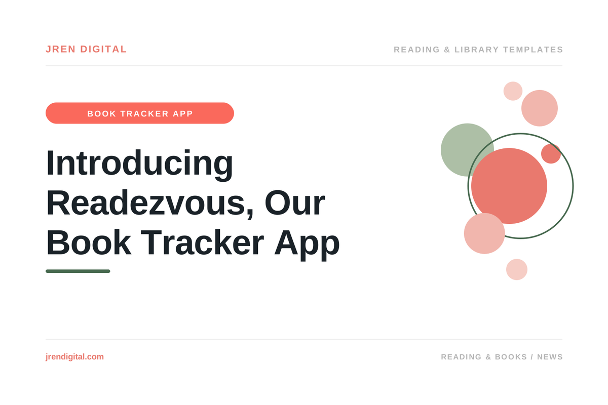 Readezvous: The Book Tracker App From the JRen Book Tracker Team, by JRen Digital